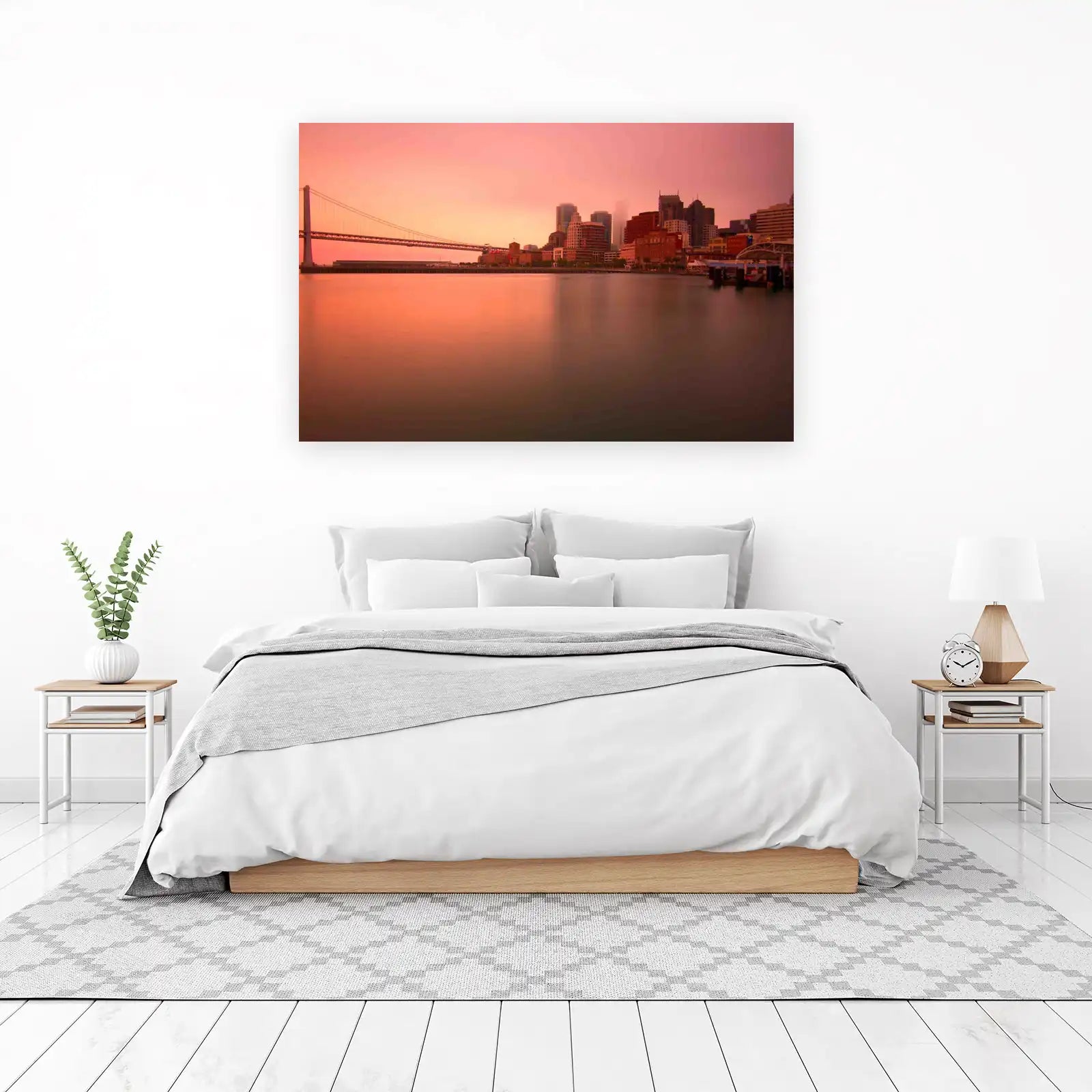 San Francisco Bay Sunset Bridge Wall Art