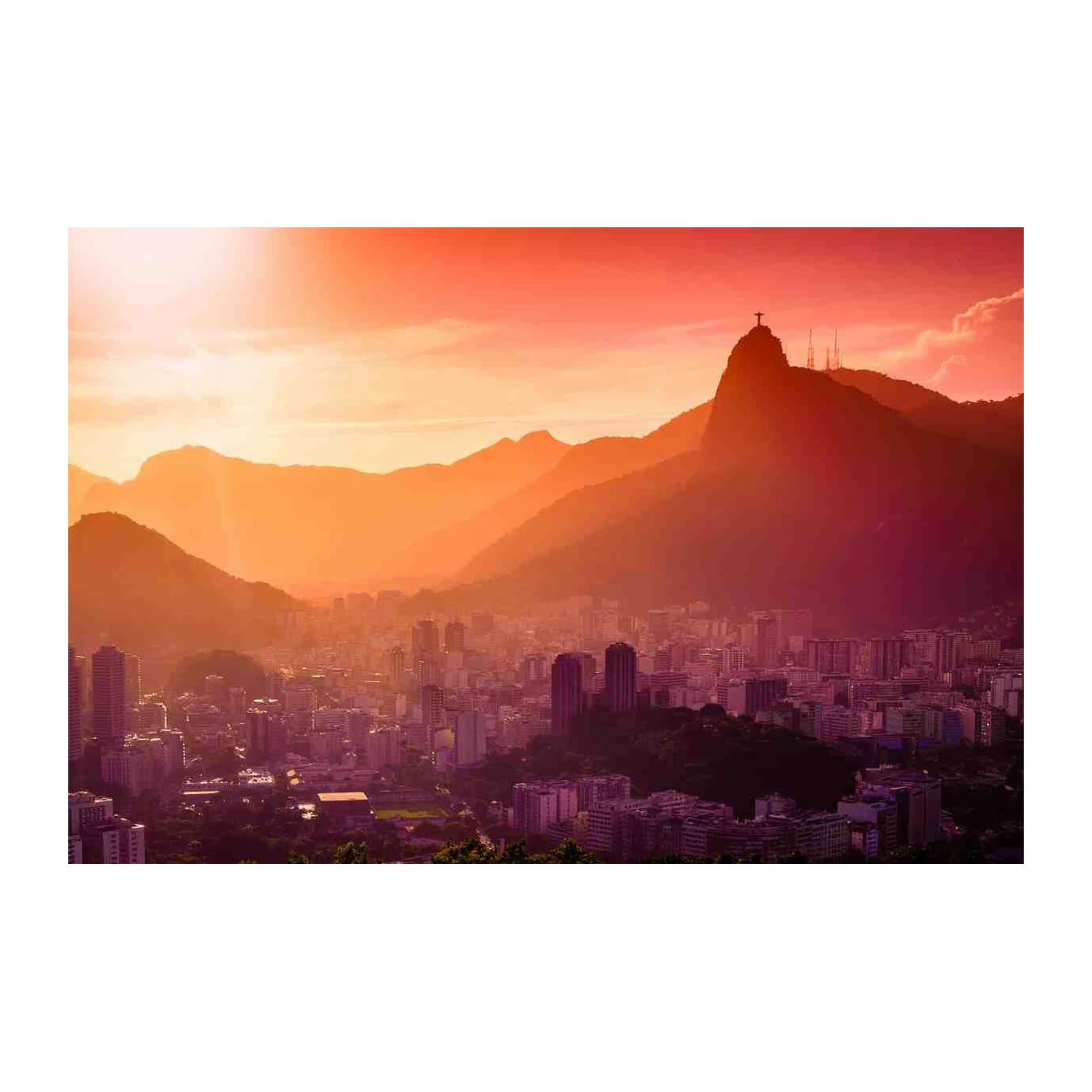 Rio Sunset Cityscape Wall Art