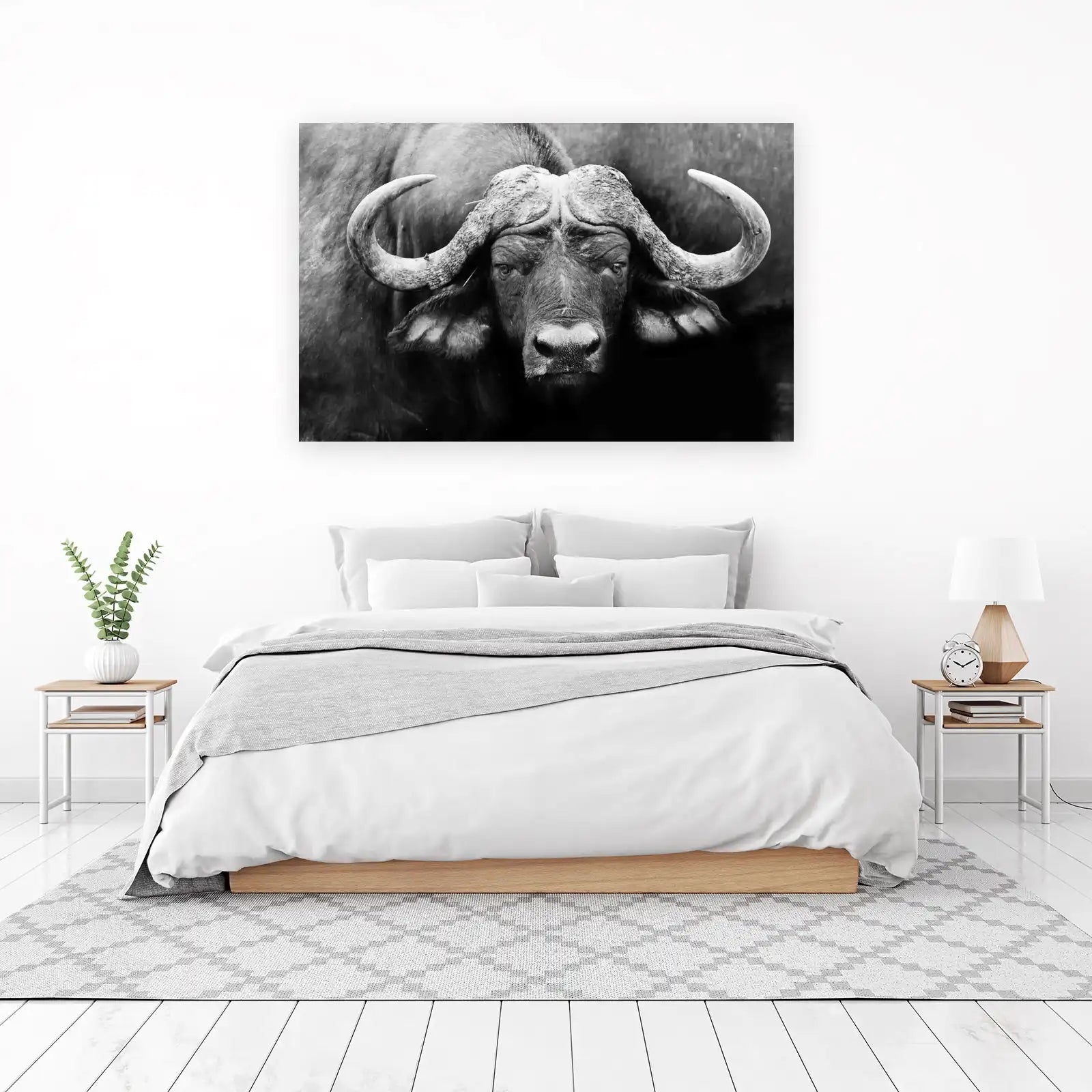 Majestic African Buffalo Portrait Wall Art