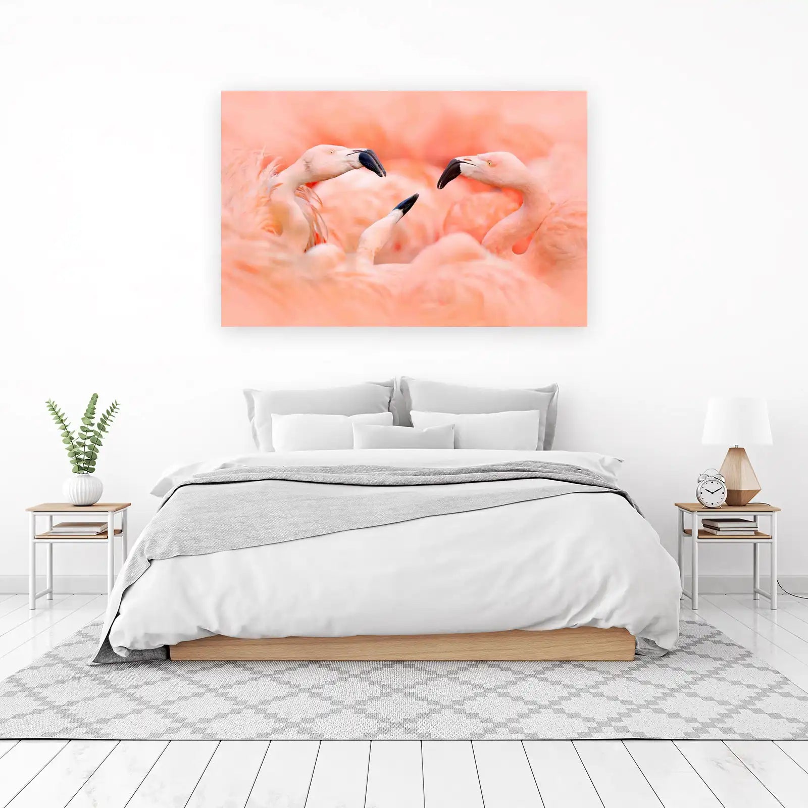Pink Flamingo Flock Wall Art