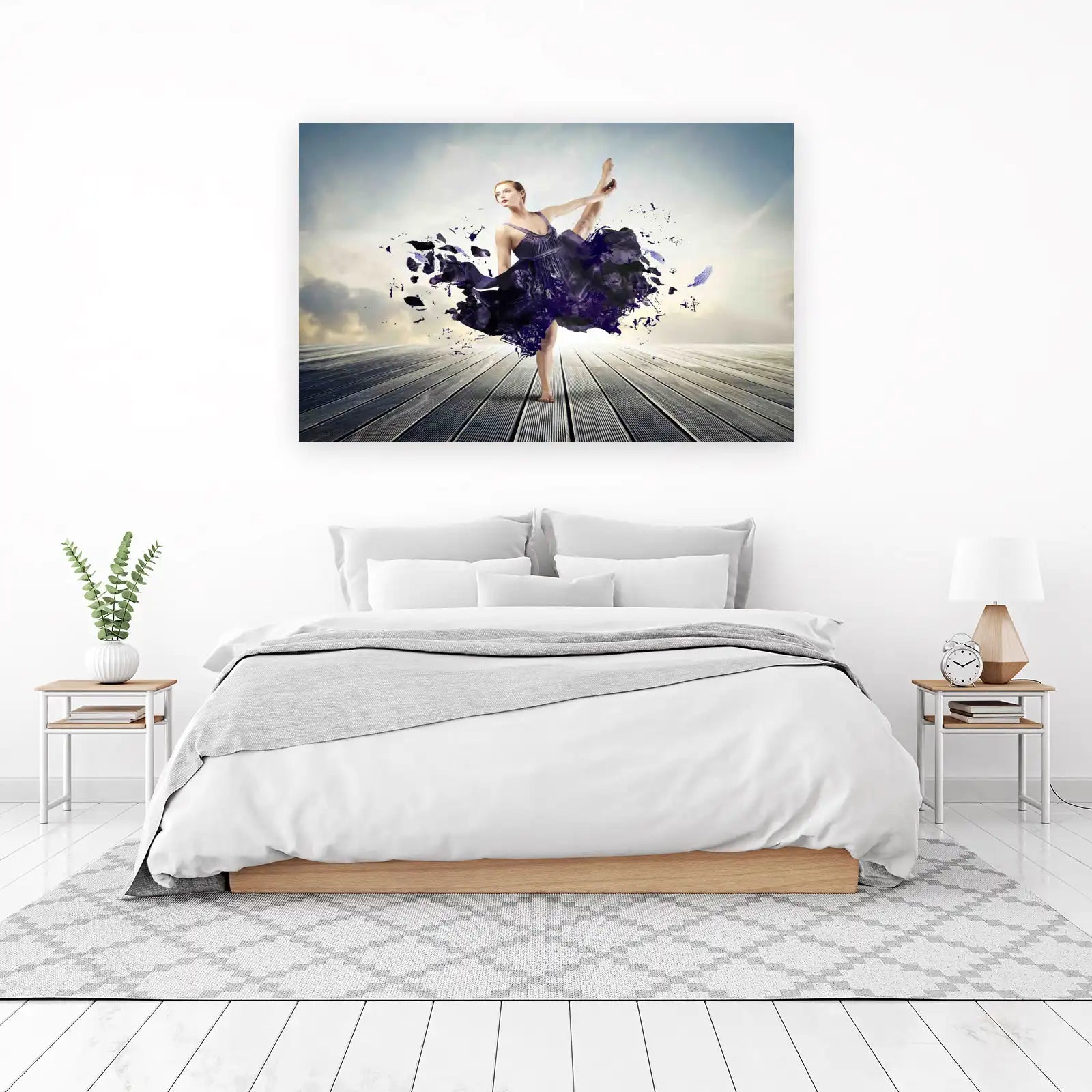 Dynamic Dancer Purple Dress Wall Art