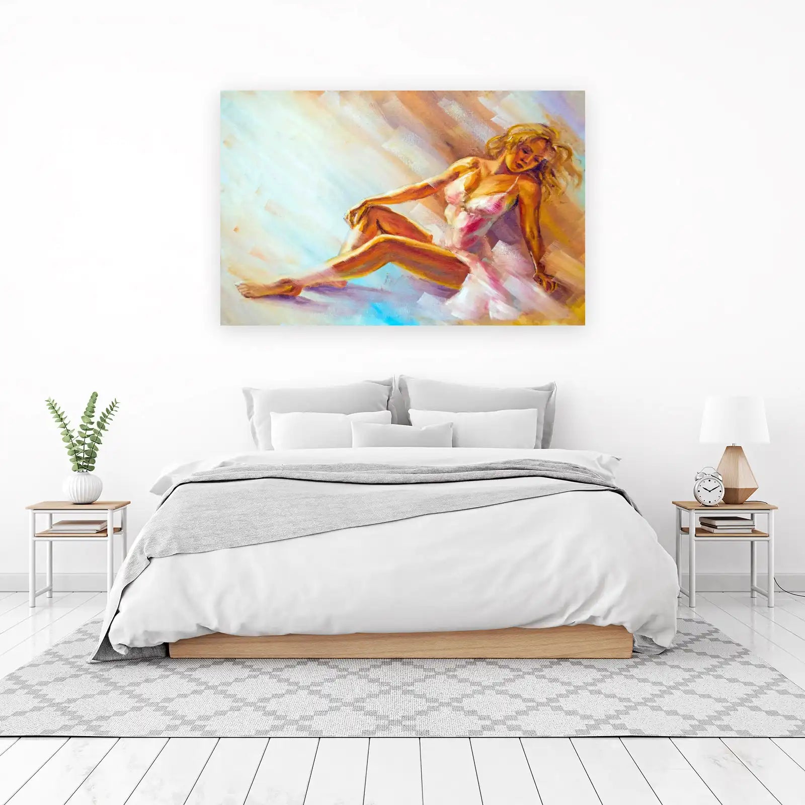 Serene Figure Impressionist Oil Painting Wall Art