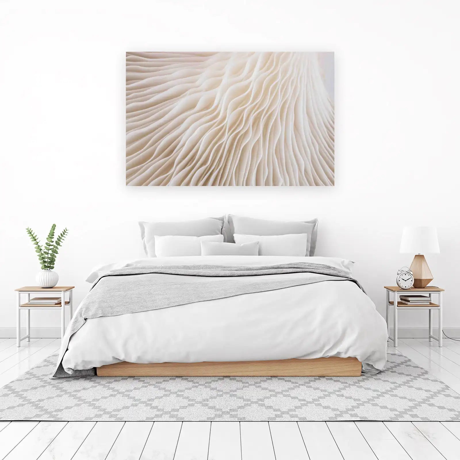 Nature's Art: Creamy Mushroom Gills Wall Art