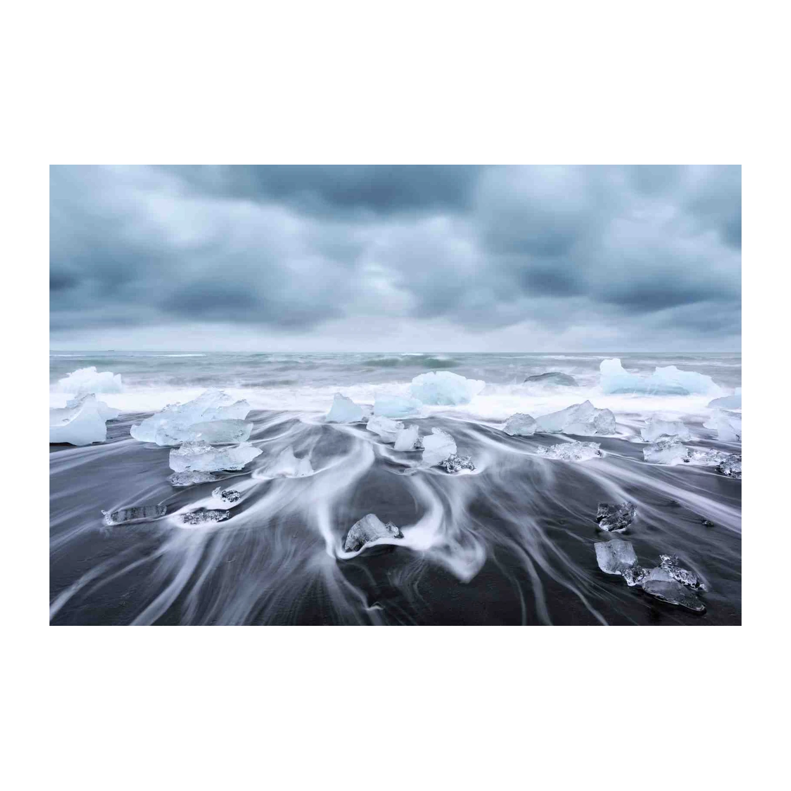 Diamond Beach Ice Abstract Wall Art