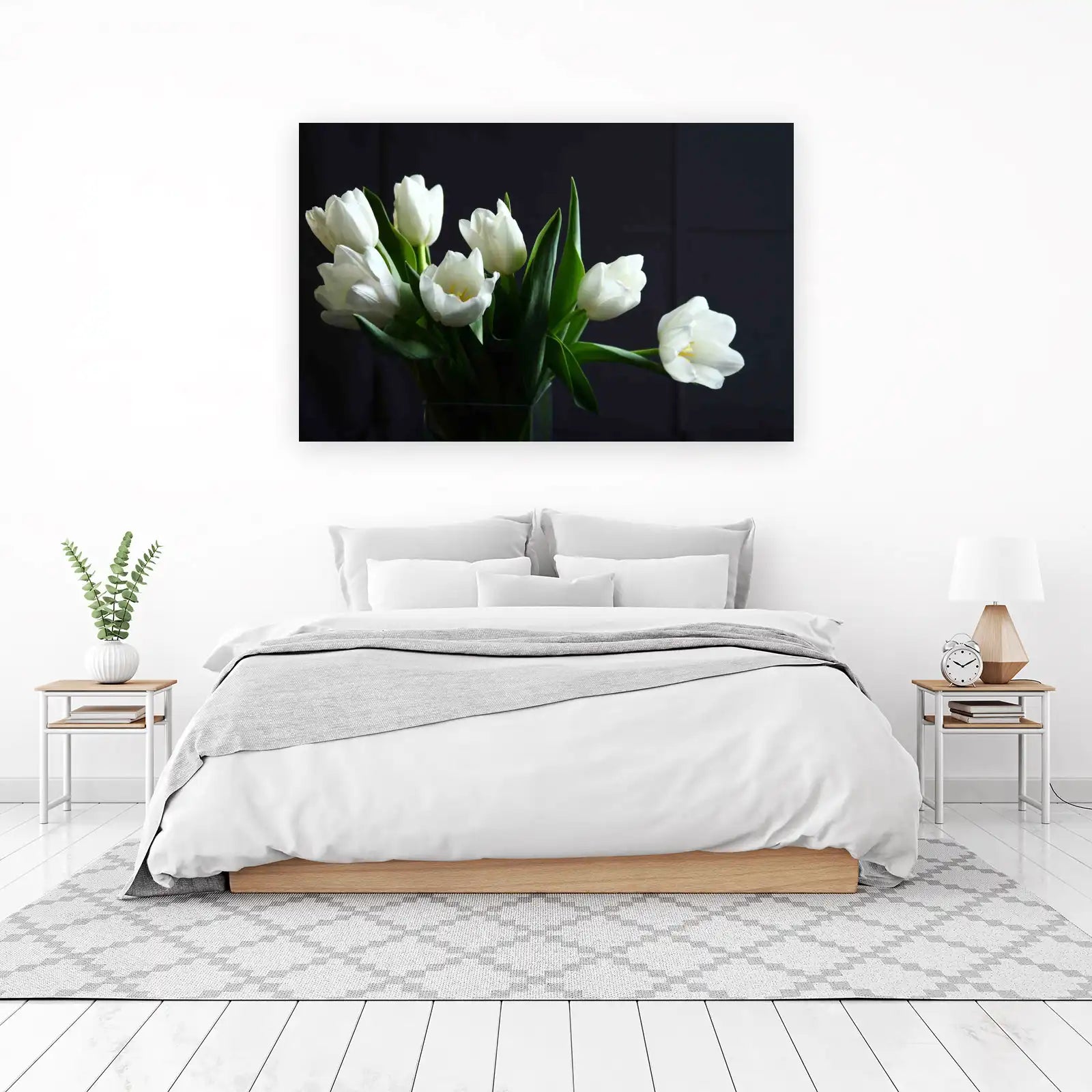 Elegant White Tulips Nature Wall Art