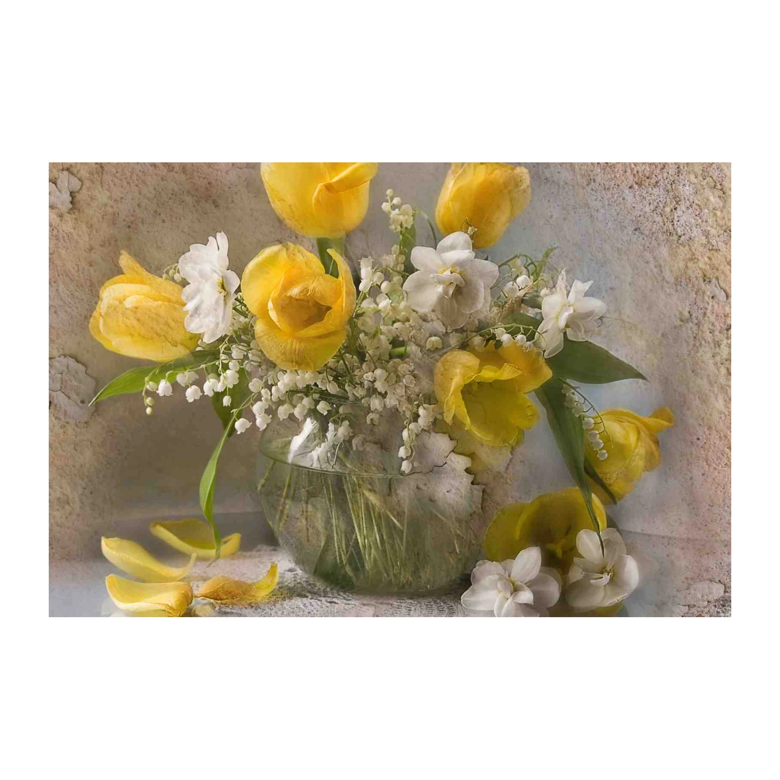Yellow Tulips & Lily of the Valley Wall Art