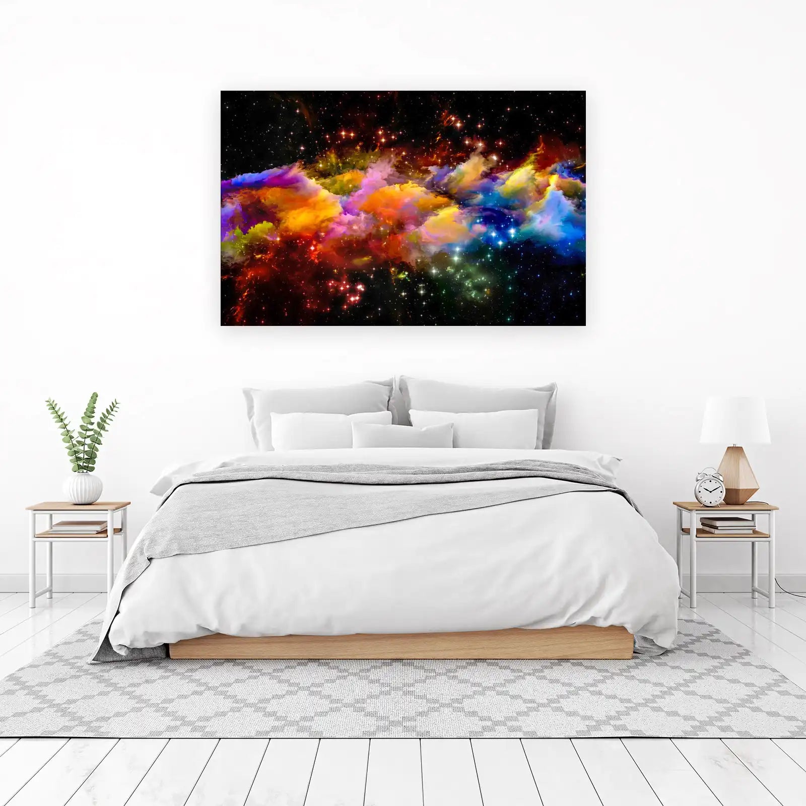 Vibrant Nebula & Stars Wall Art - Celestial Art