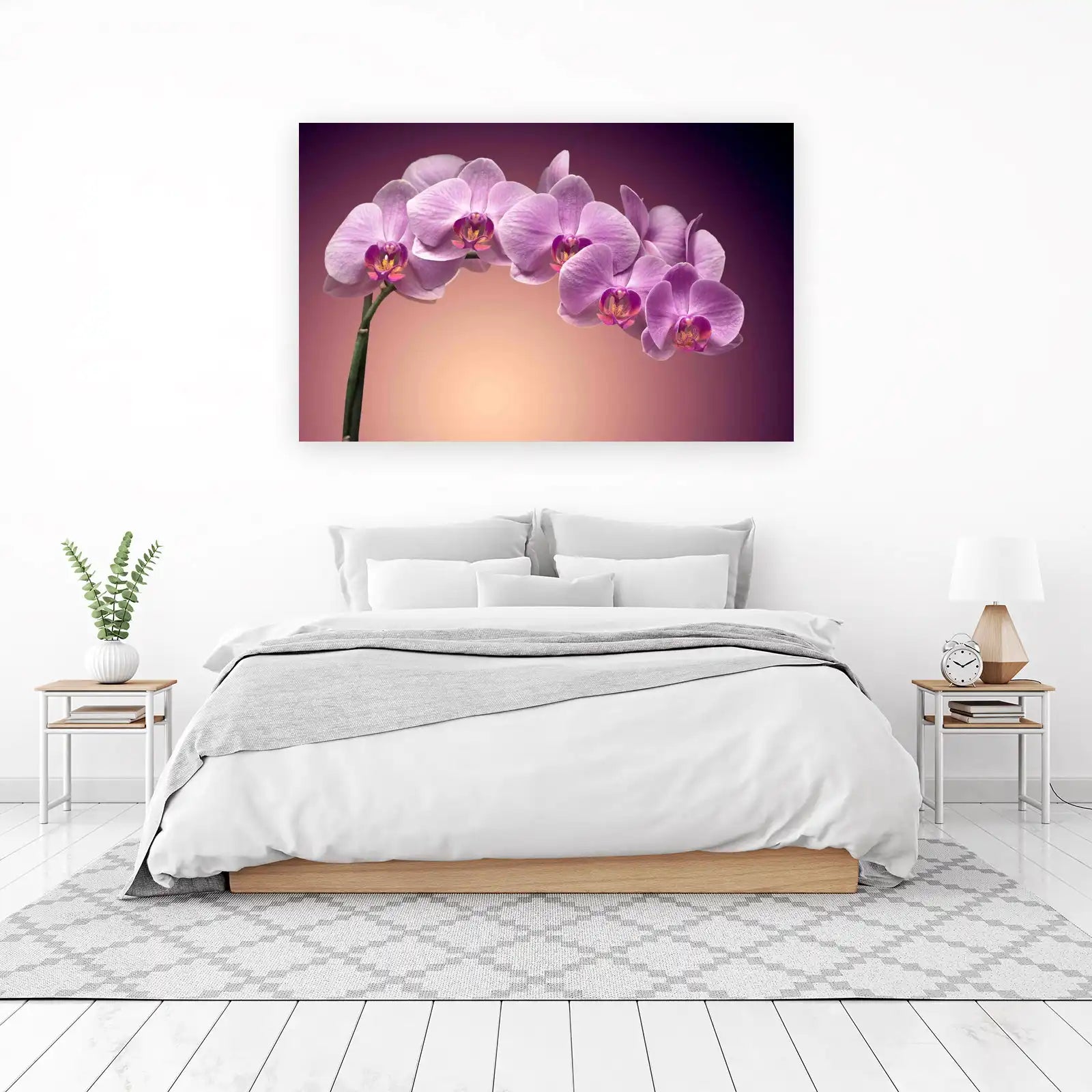 Elegant Purple Orchid Blooms Wall Art