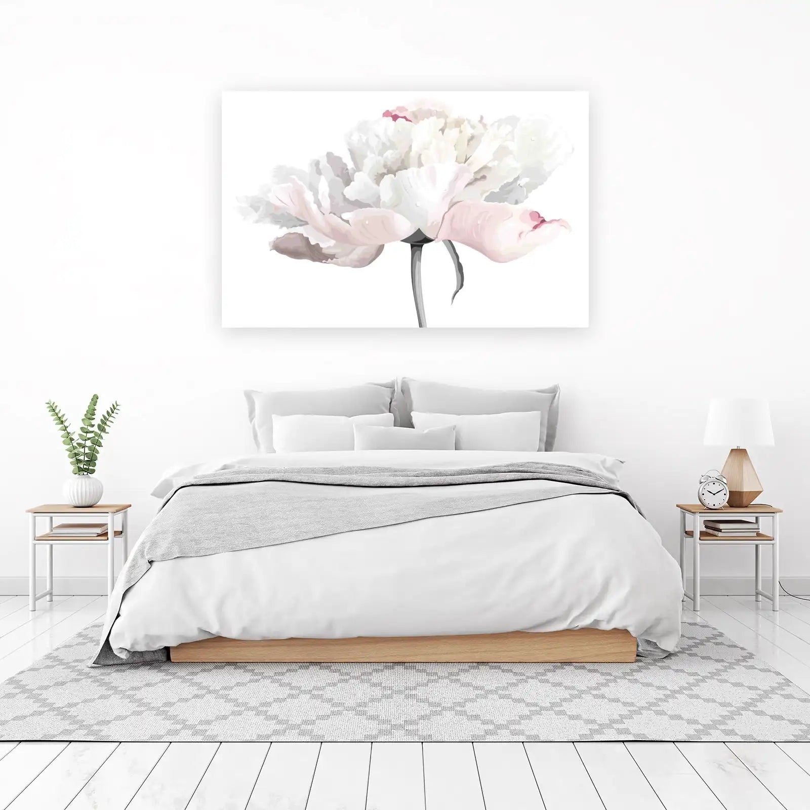 Soft Peony Blossom Wall Art
