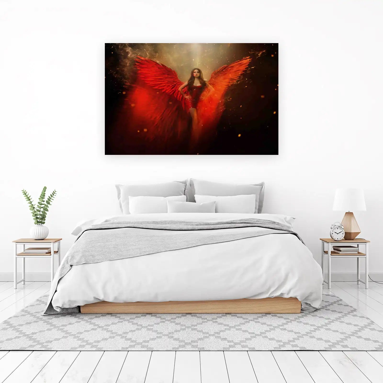 Fiery Angel Wings Wall Art - Fantasy Art