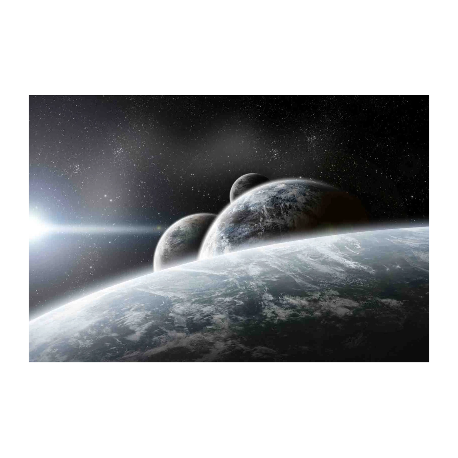 Cosmic Trio Galaxy and Planets Wall Art