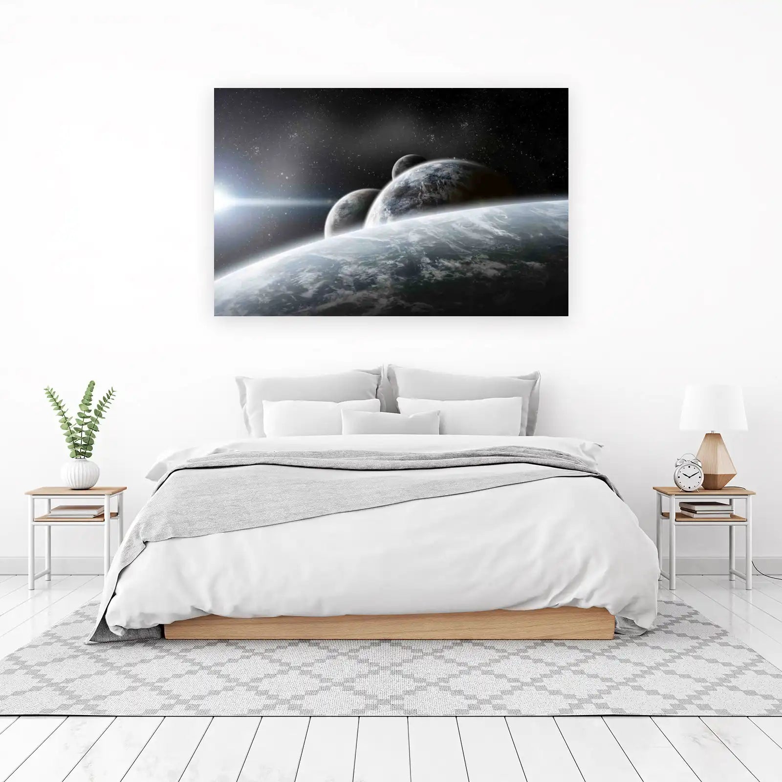 Cosmic Trio Galaxy and Planets Wall Art