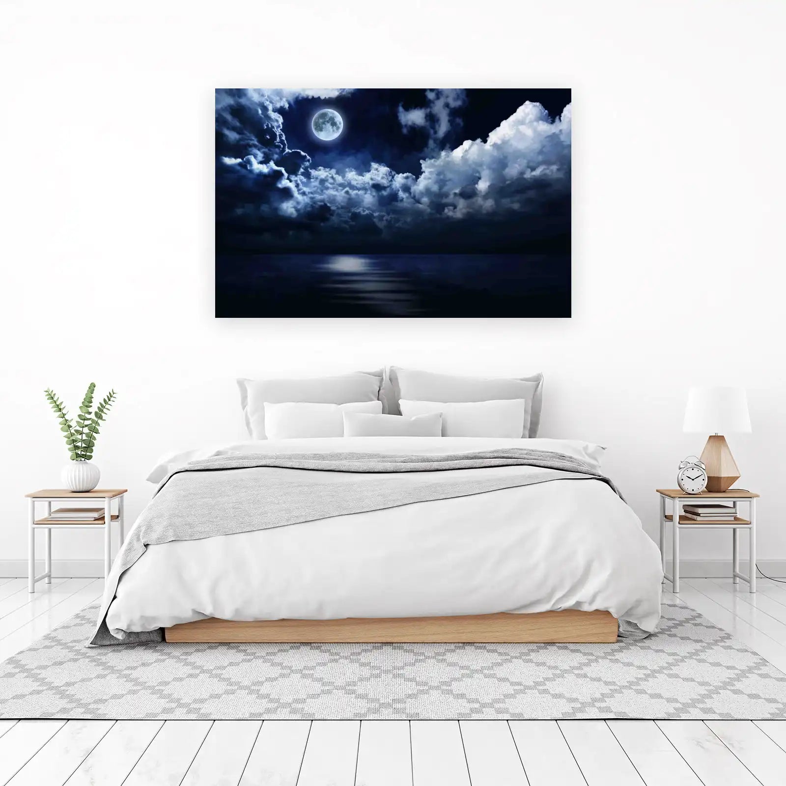 Mystic Moonlit Ocean Sky Wall Art