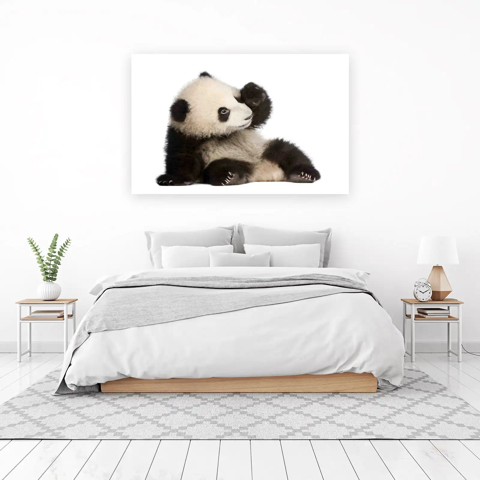 Adorable Baby Panda Peeking Wall Art