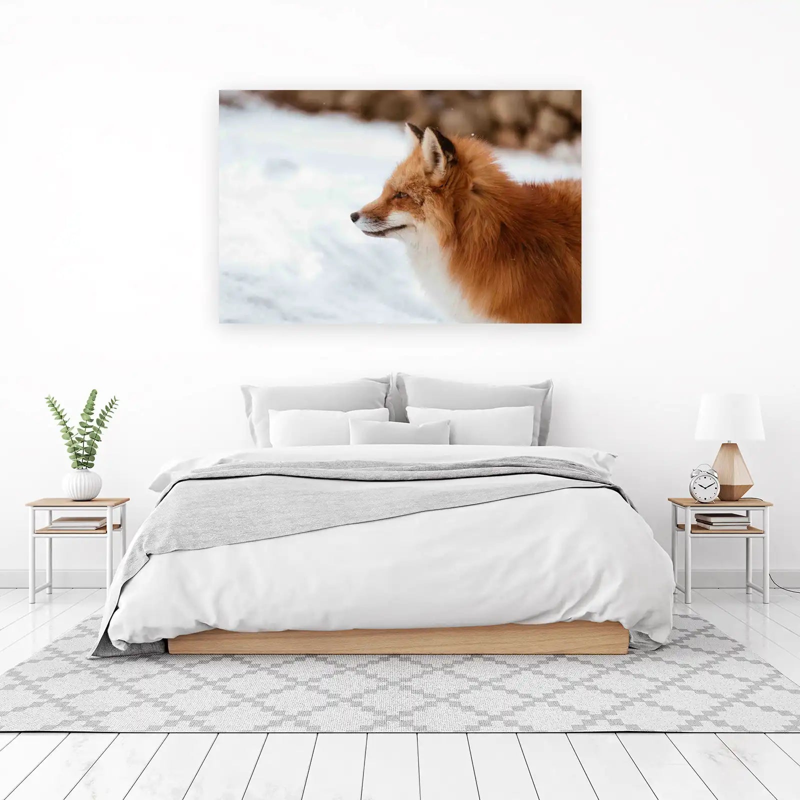 Majestic Fox in Snow Wall Art