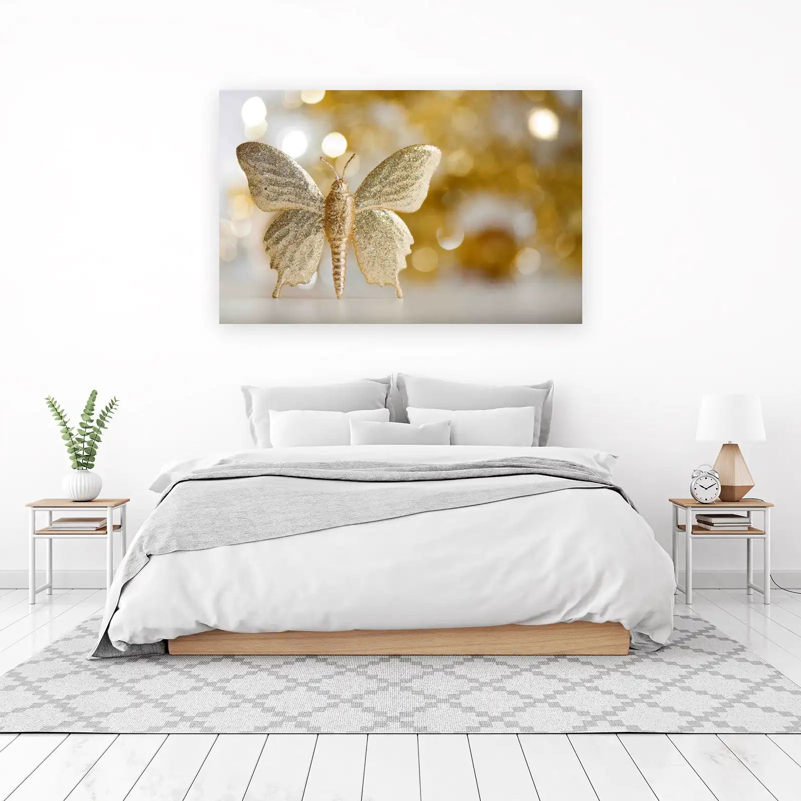 Sparkling Gold Butterfly Wall Art