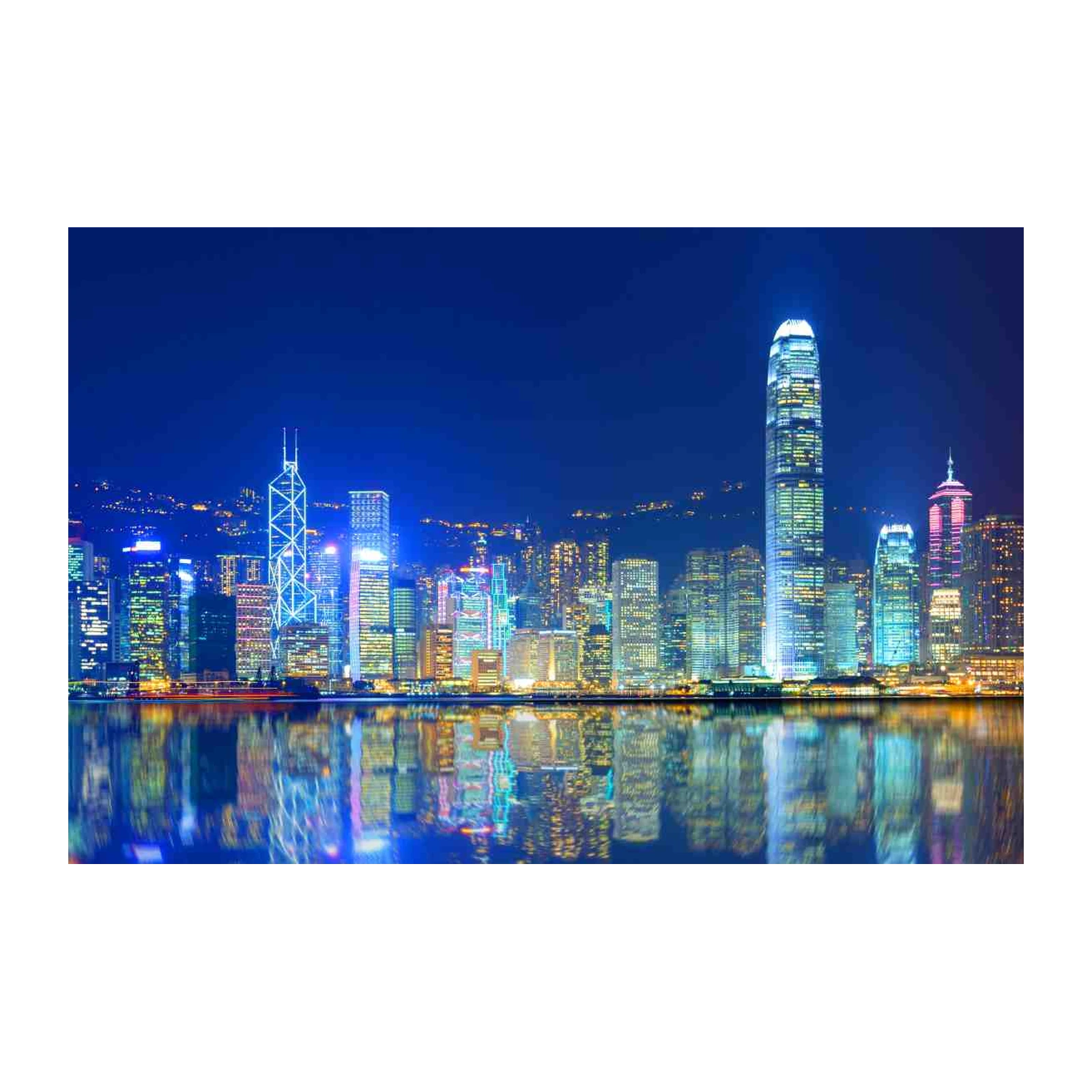 Hong Kong Skyline Night Cityscape Wall Art
