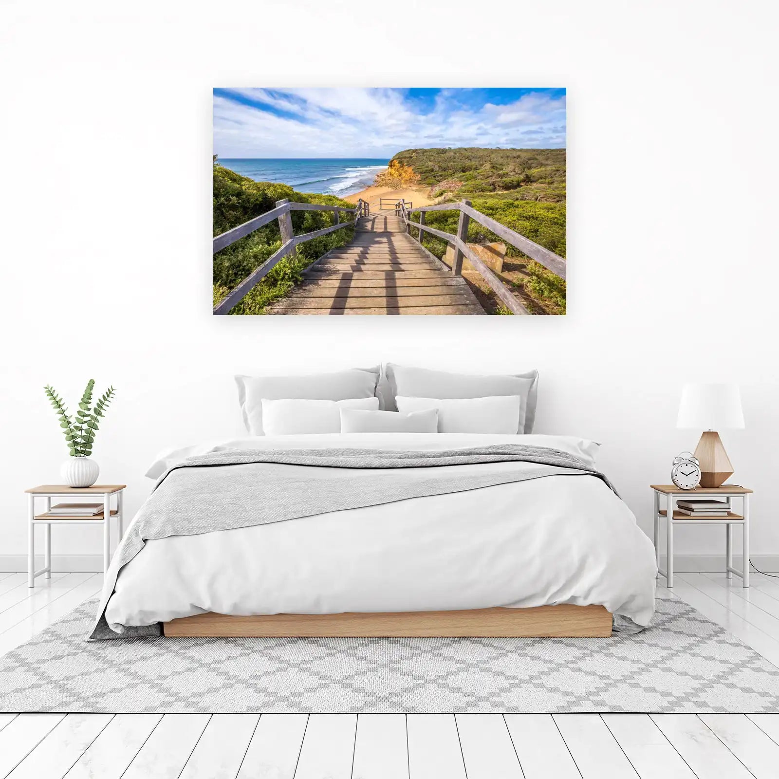 Coastal Stairway to Beach Wall Art