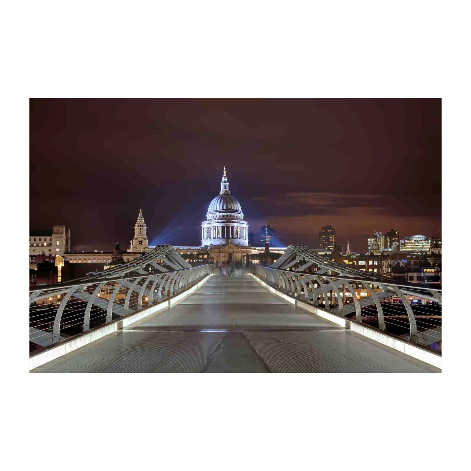 London Millennium Bridge St Pauls Night Wall Art