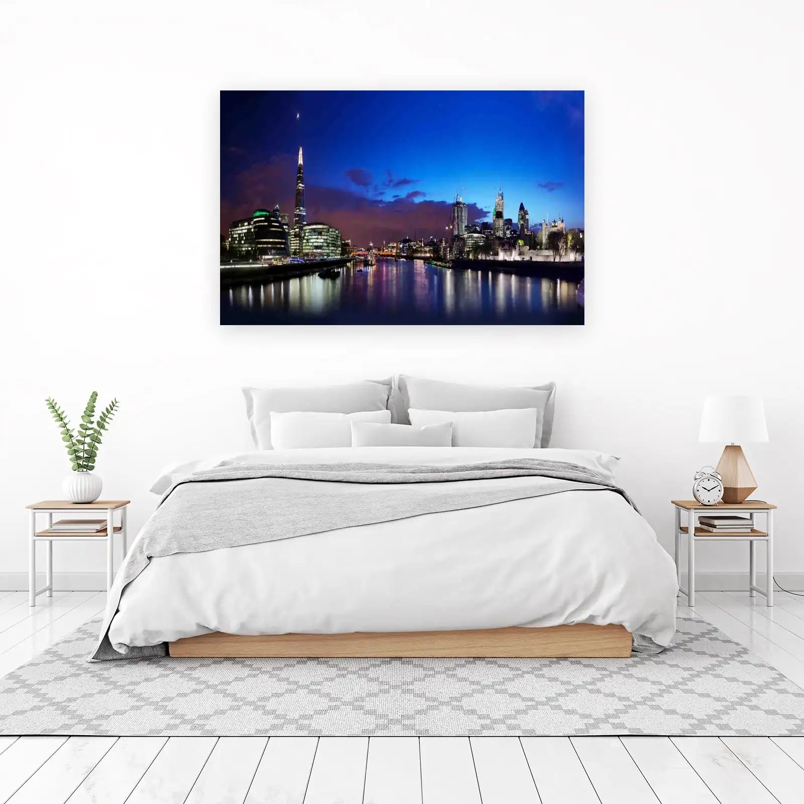 London Skyline at Dusk Wall Art - Cityscape Art