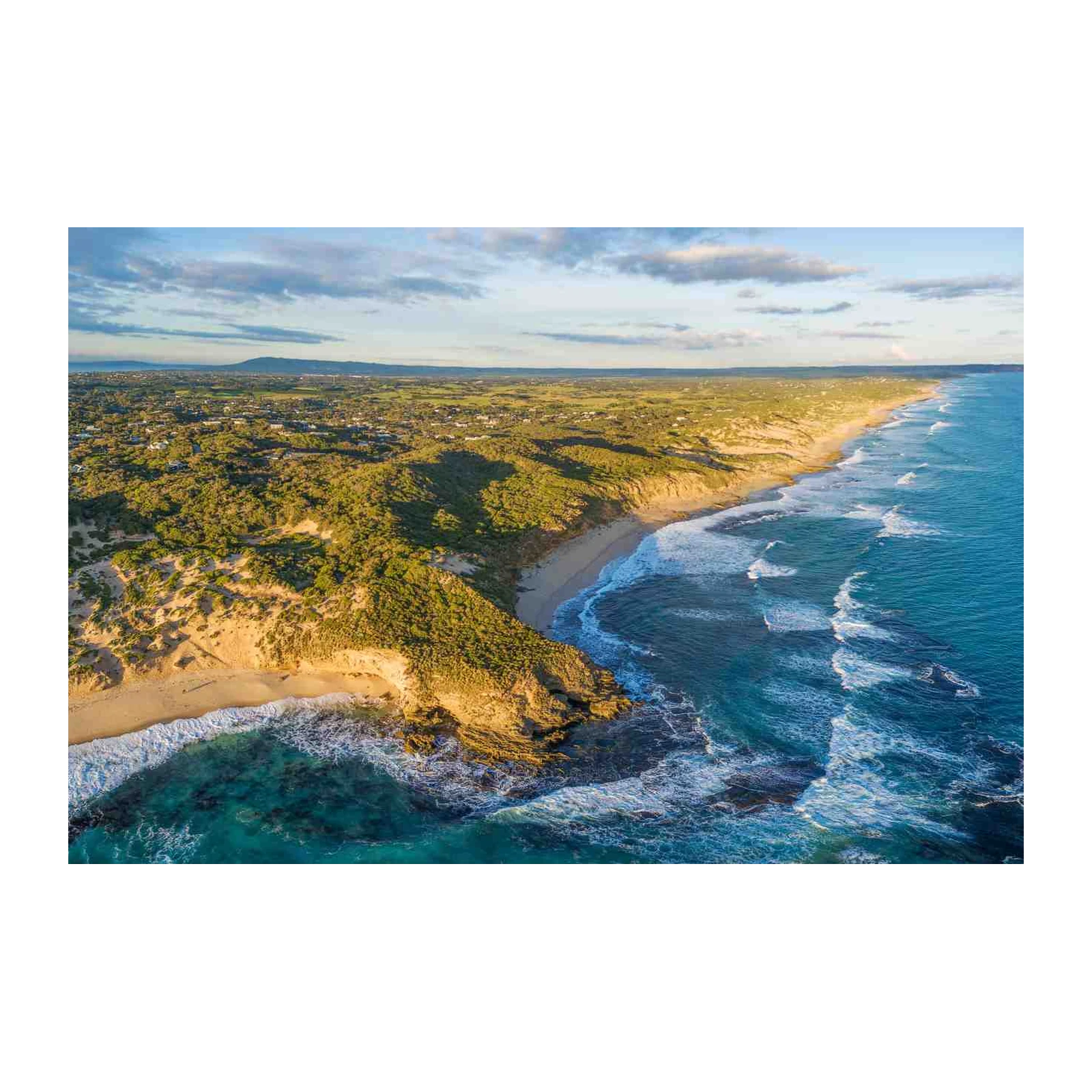 Coastal Serenity Aerial Landscape Wall Art