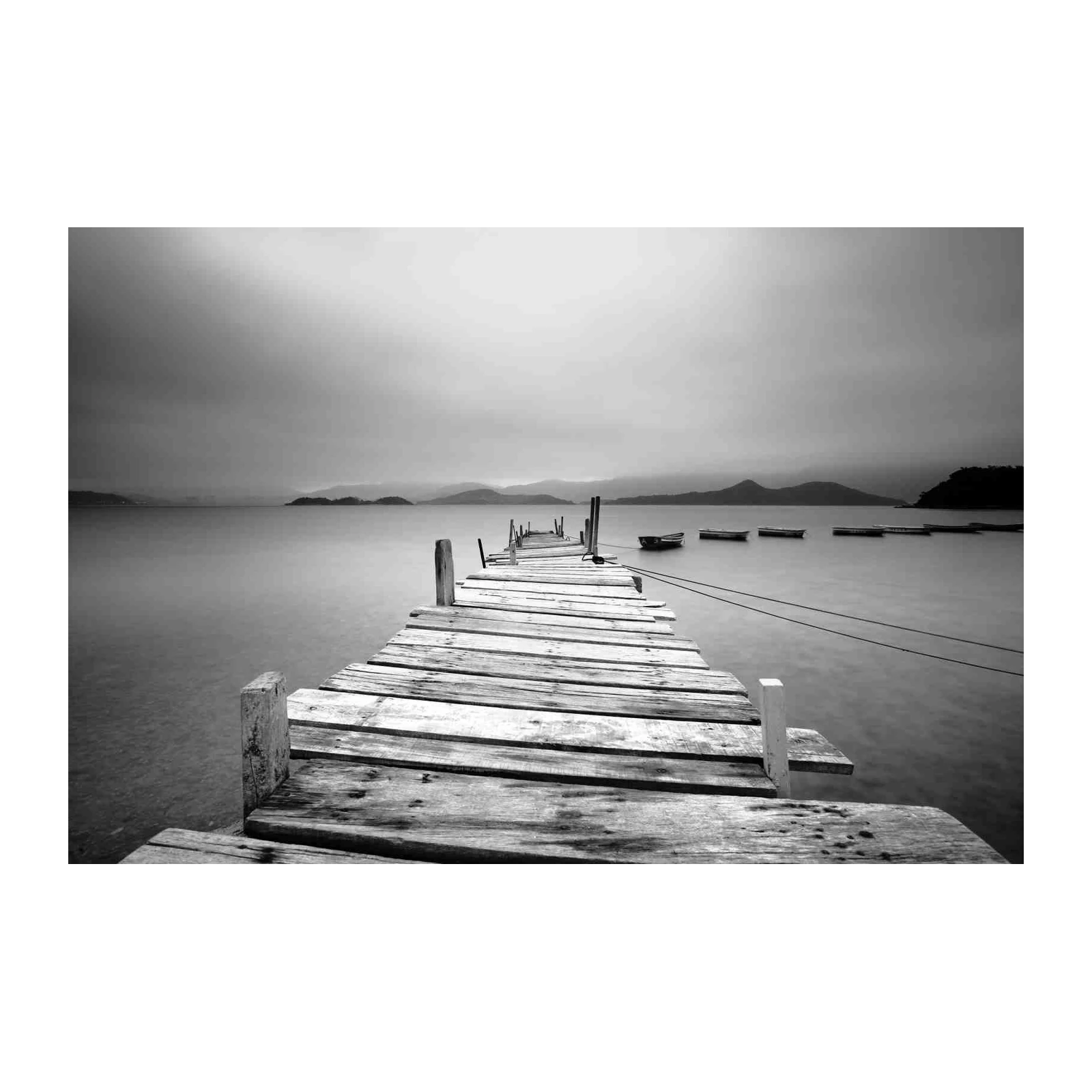 Serene Wooden Dock Tranquility Wall Art