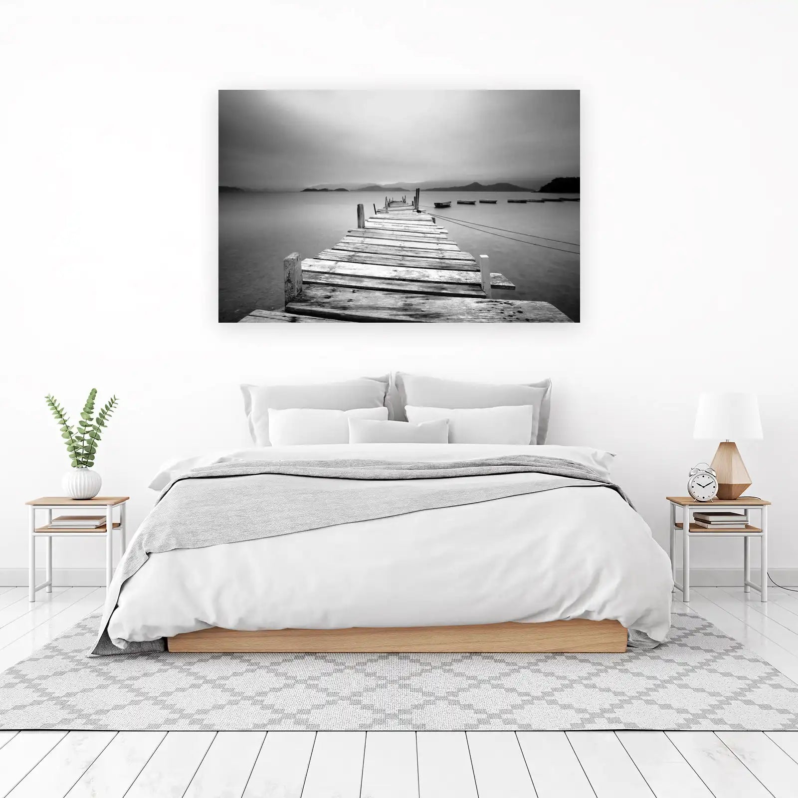 Serene Wooden Dock Tranquility Wall Art