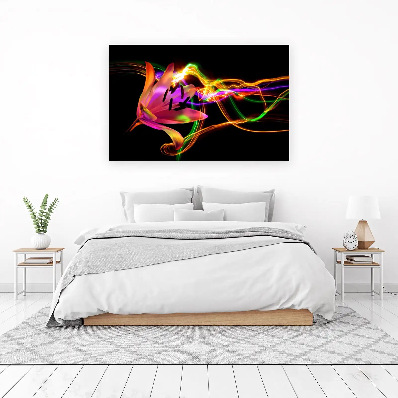 Electric Lily Light Painting Wall Art
