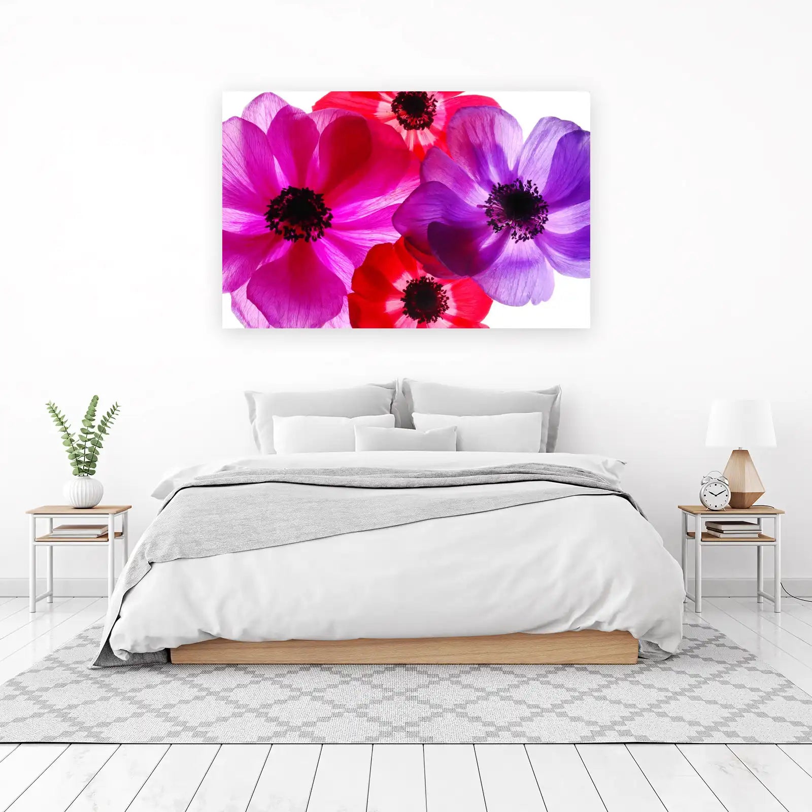 Vibrant Anemone Floral Wall Art - Pop Art Wall Art