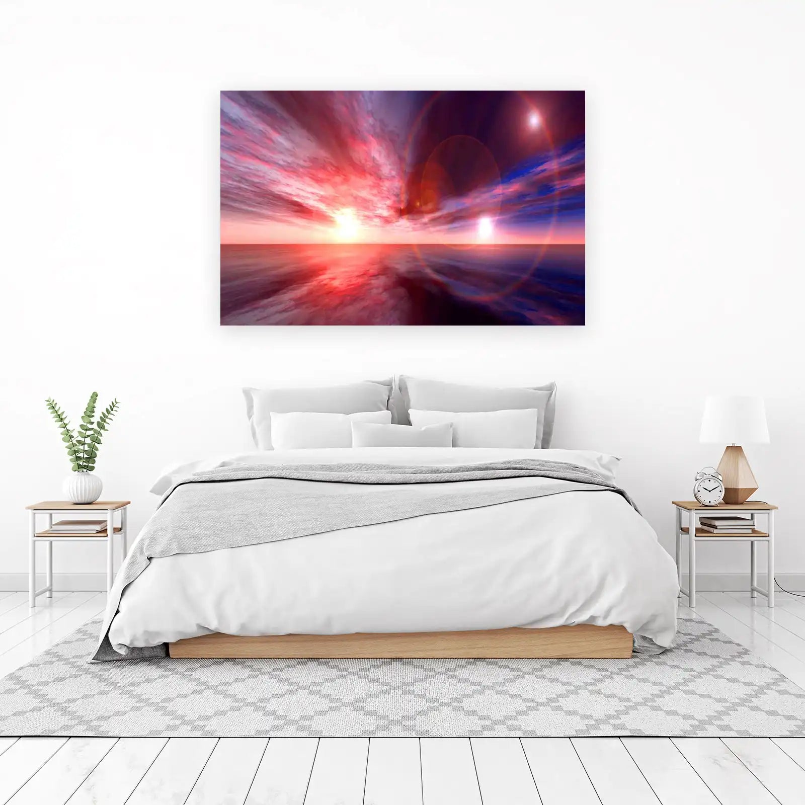 Vibrant Sunset Ocean Panorama Wall Art