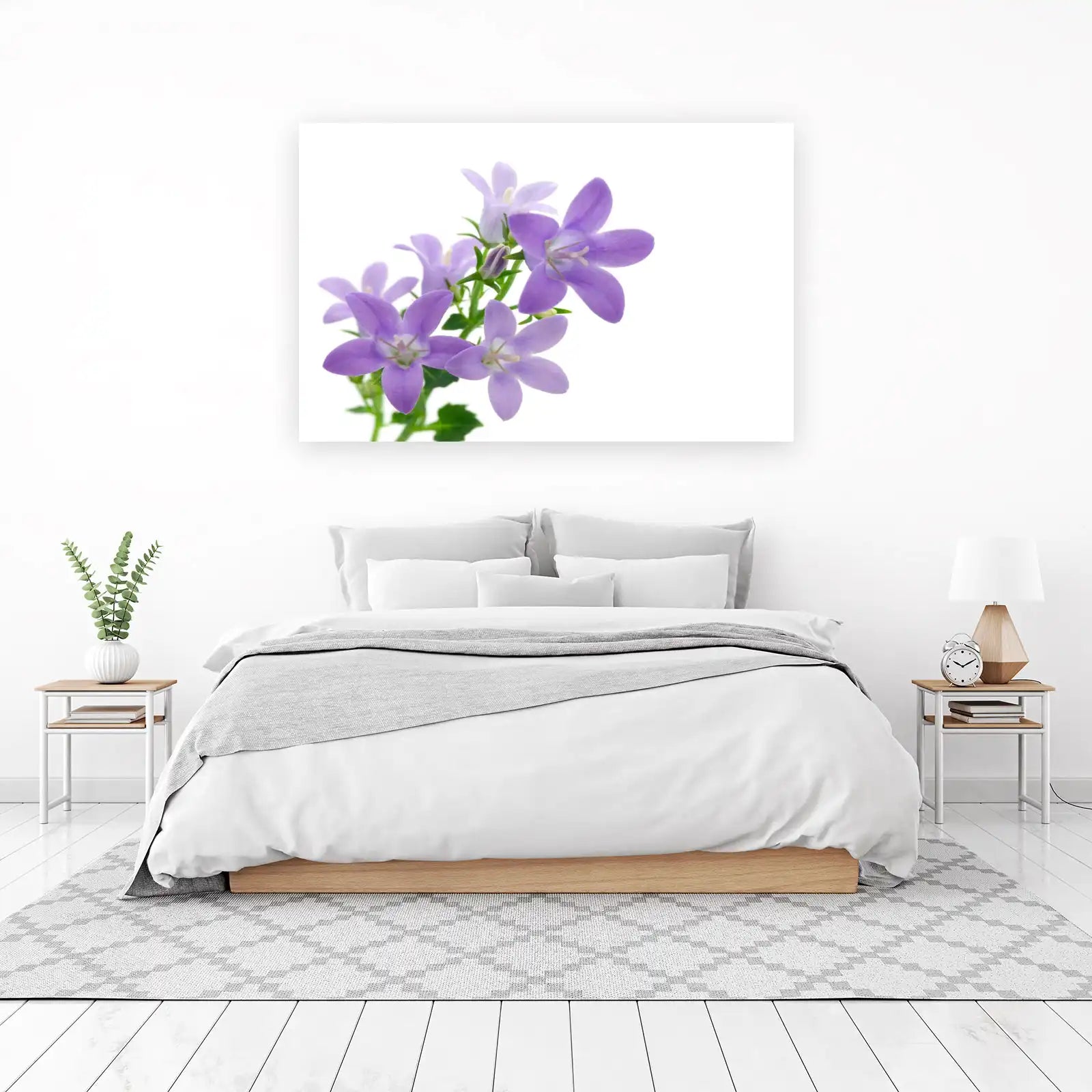 Serene Purple Bellflowers Wall Art Wall Art