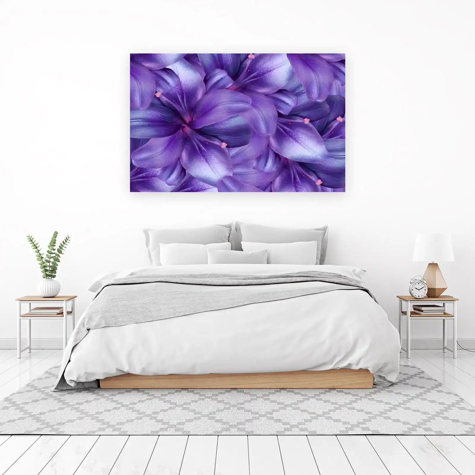Purple Lily Floral Bloom Wall Art