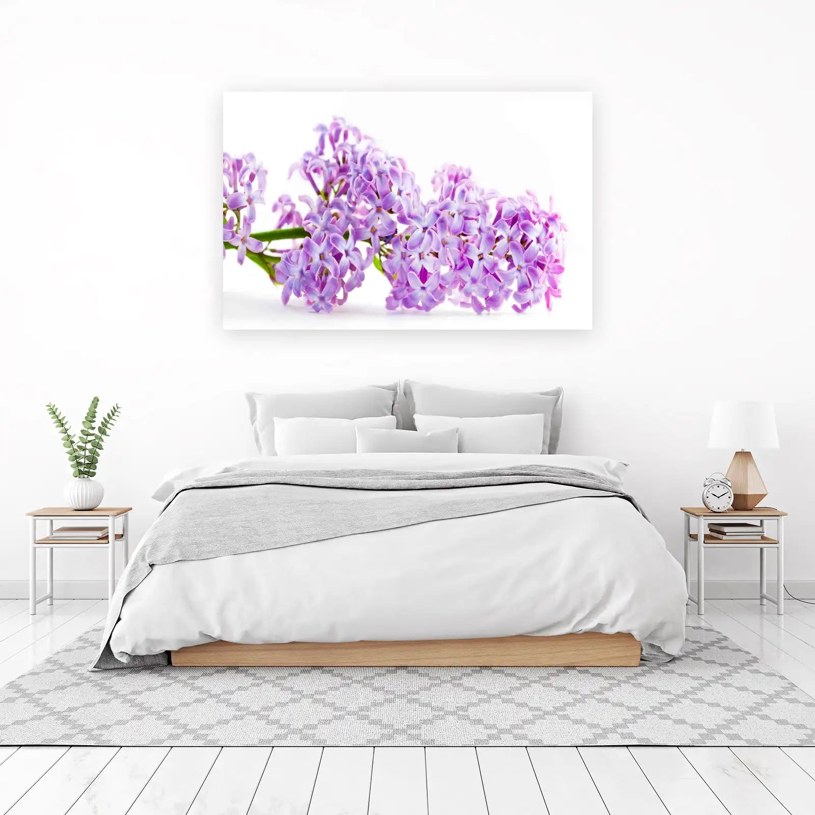 Serene Purple Lilac Blossom Wall Art