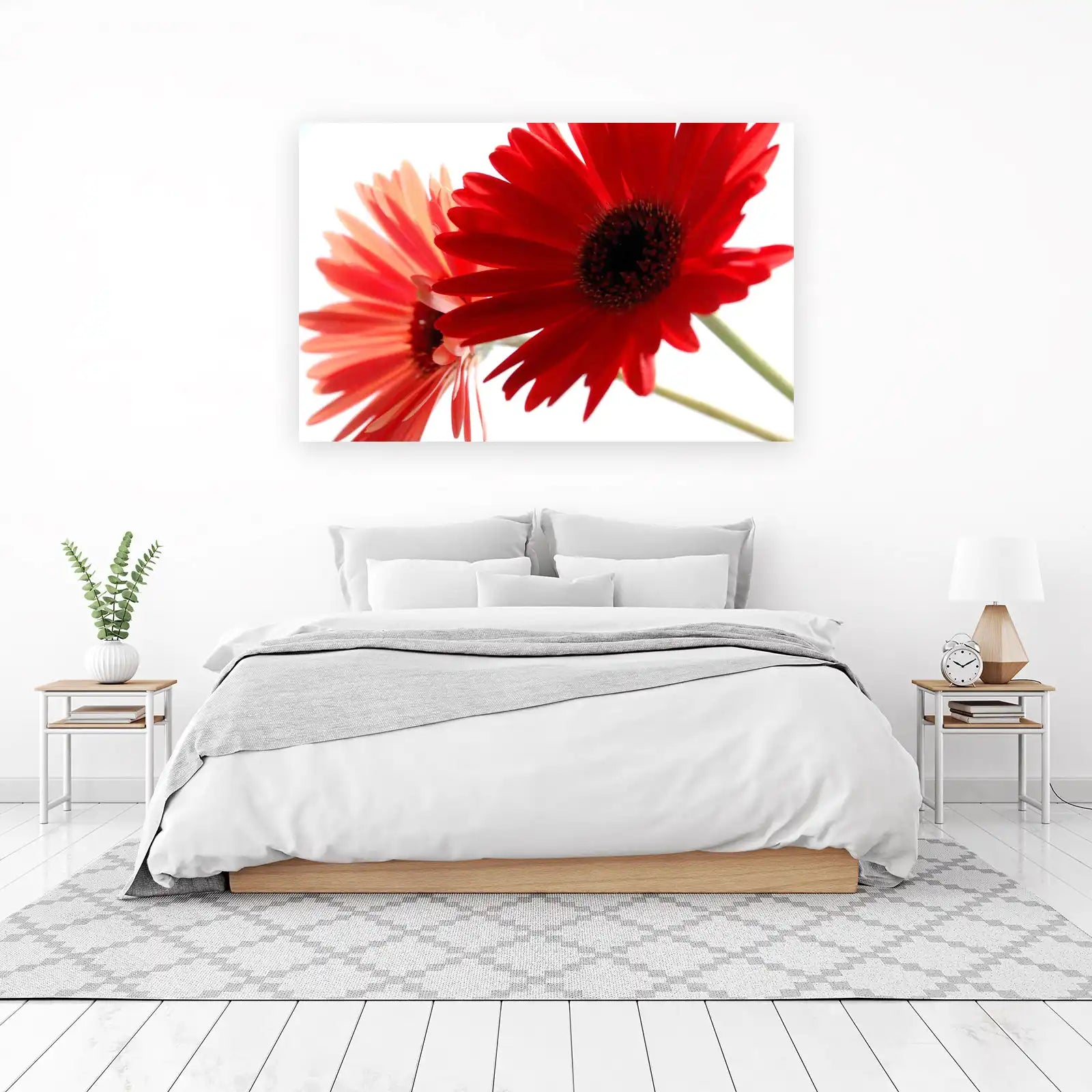 Vibrant Red Gerbera Daisy Close-Up Wall Art