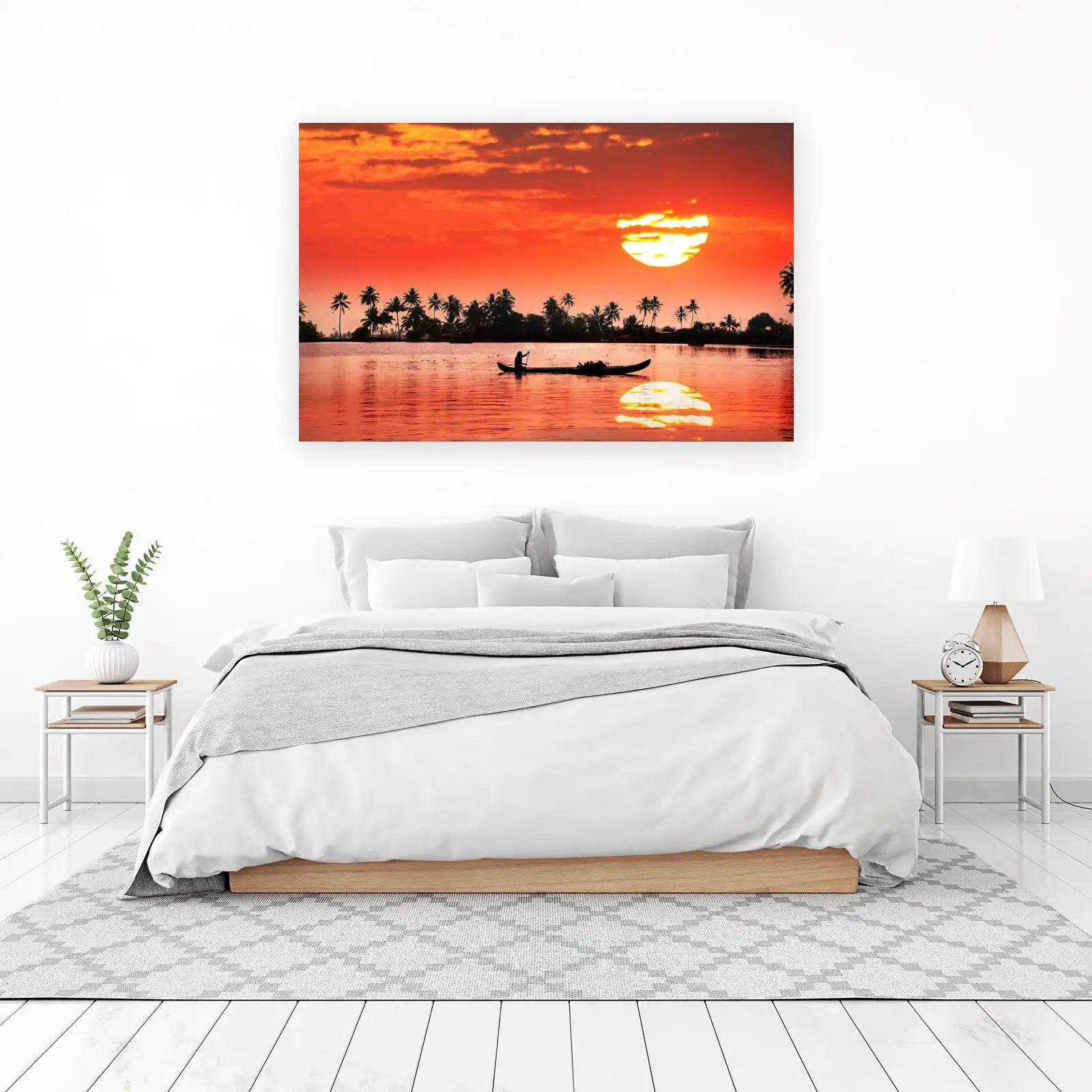 Tropical Sunset Kayak Kerala Wall Art