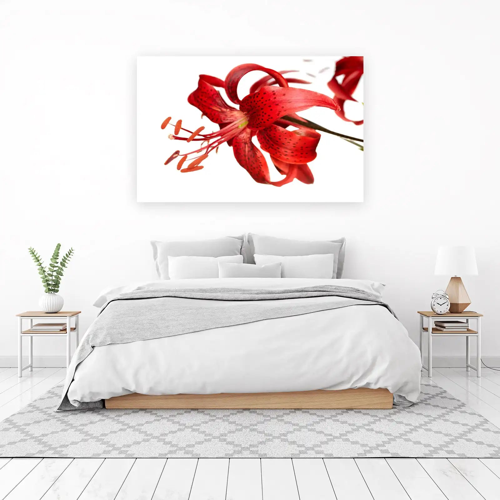 Vibrant Red Lily Close-Up Wall Art