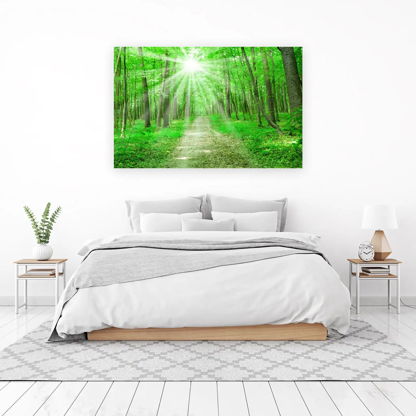 Enchanting Forest Path Sun Rays Wall Art