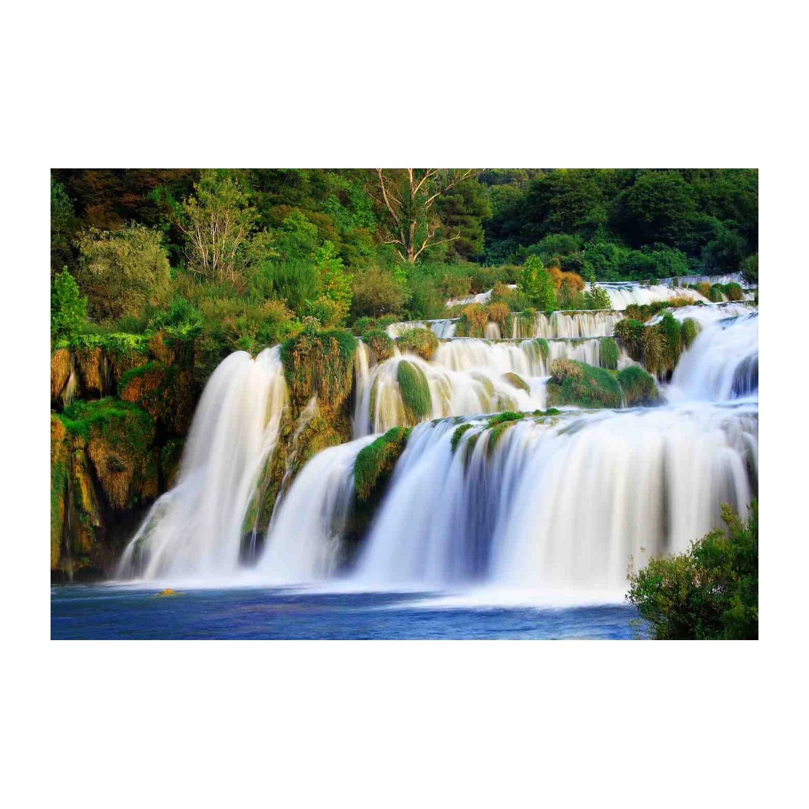 Serene Waterfall Nature Landscape Wall Art