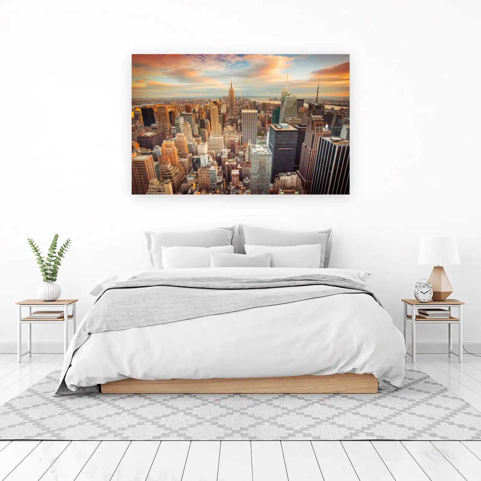 New York City Skyline Sunset Wall Art