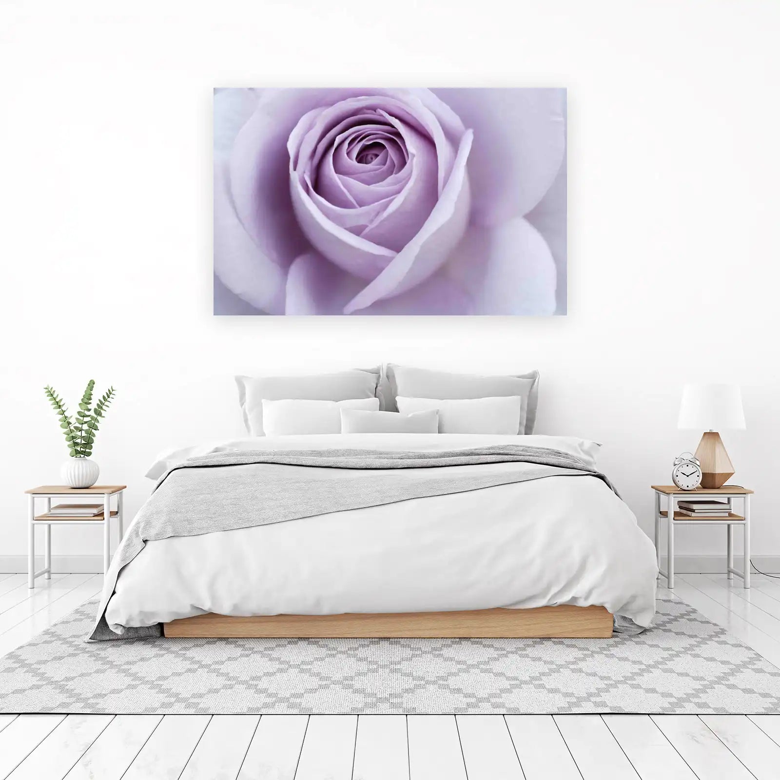 Serene Lavender Rose Close-Up Wall Art