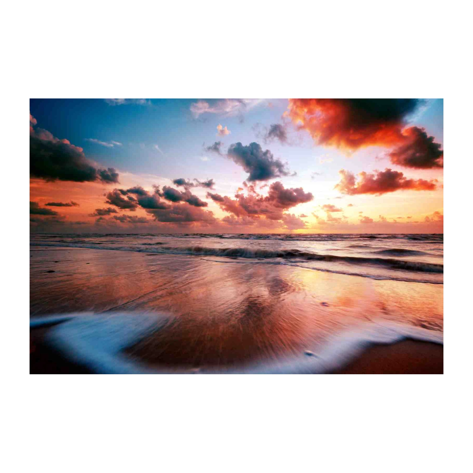 Vibrant Sunset Beach Wall Art