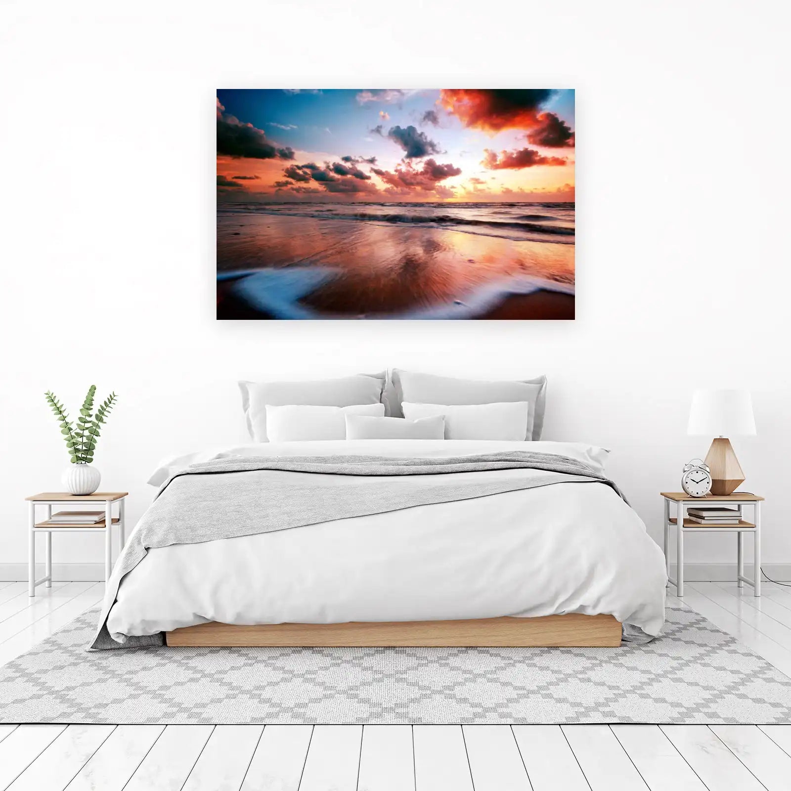 Vibrant Sunset Beach Wall Art