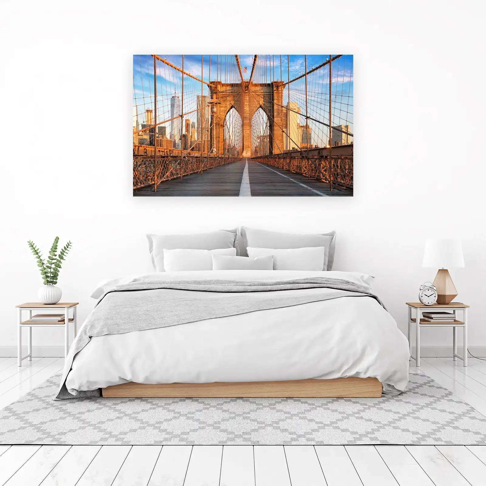 Iconic Brooklyn Bridge NYC Skyline Wall Art