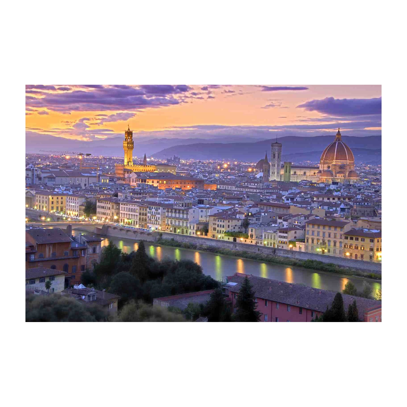 Florence Sunset Cityscape Wall Art