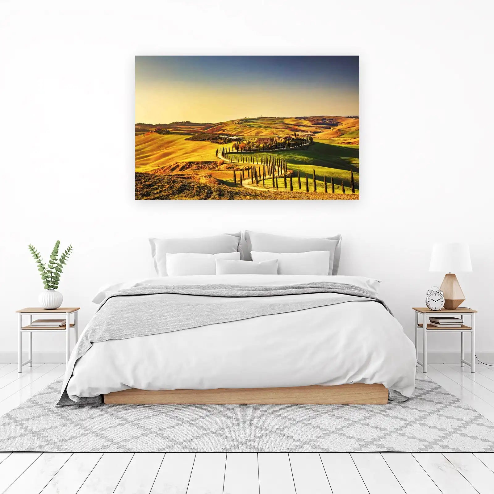 Tuscan Cypress Lane Landscape Wall Art