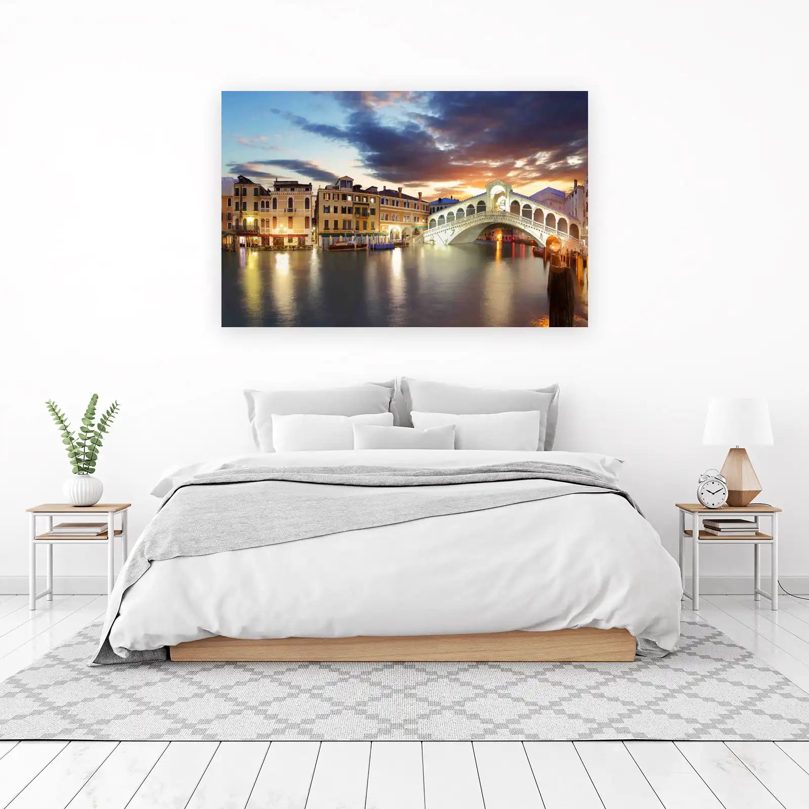 Venice Rialto Bridge Sunset Wall Art
