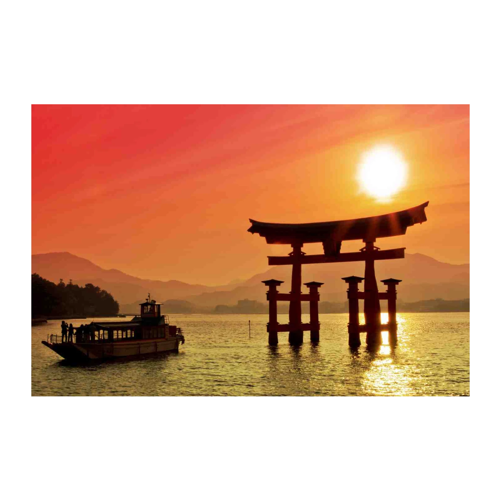 Miyajima Torii Gate Sunset Wall Art