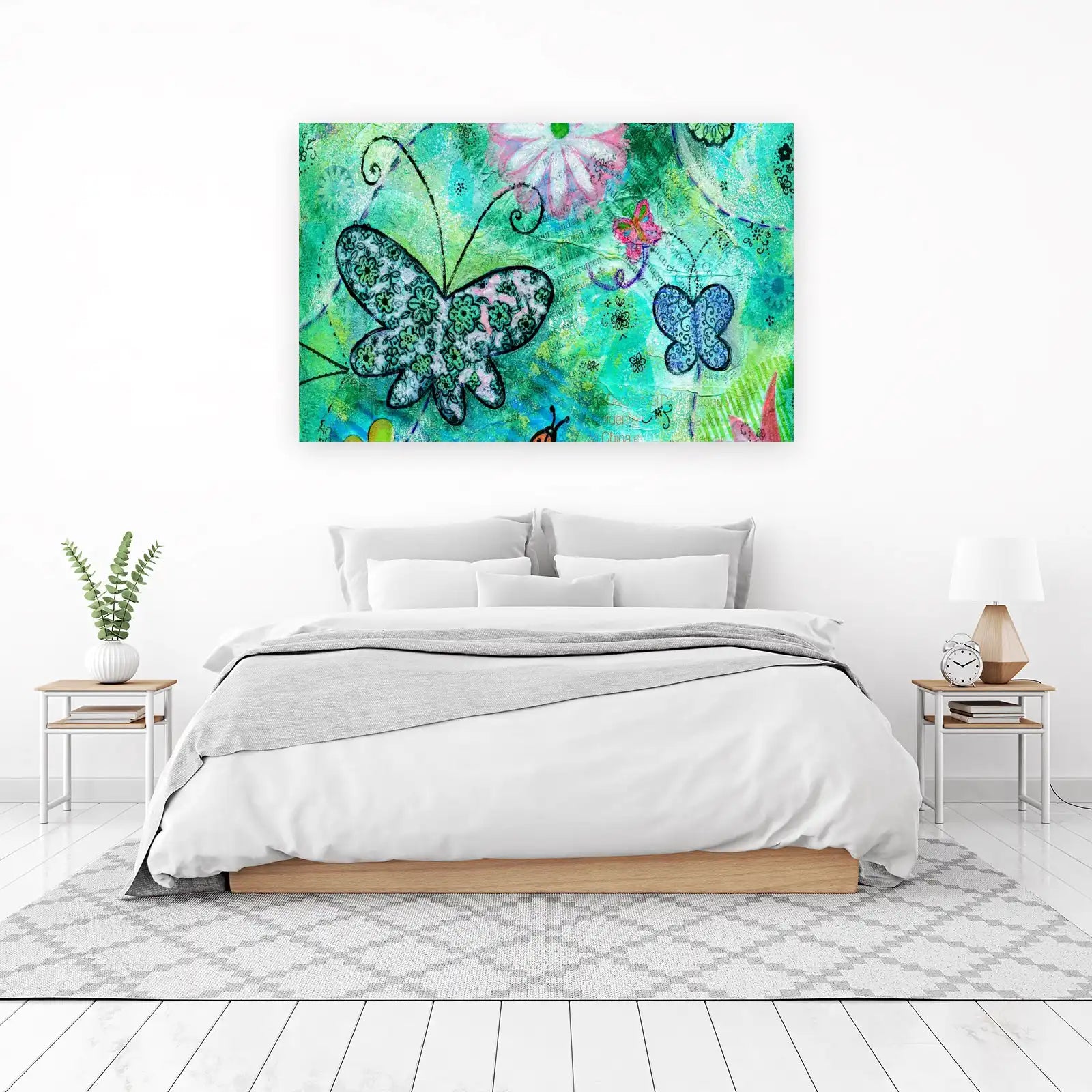 Whimsical Butterfly Garden Wall Art