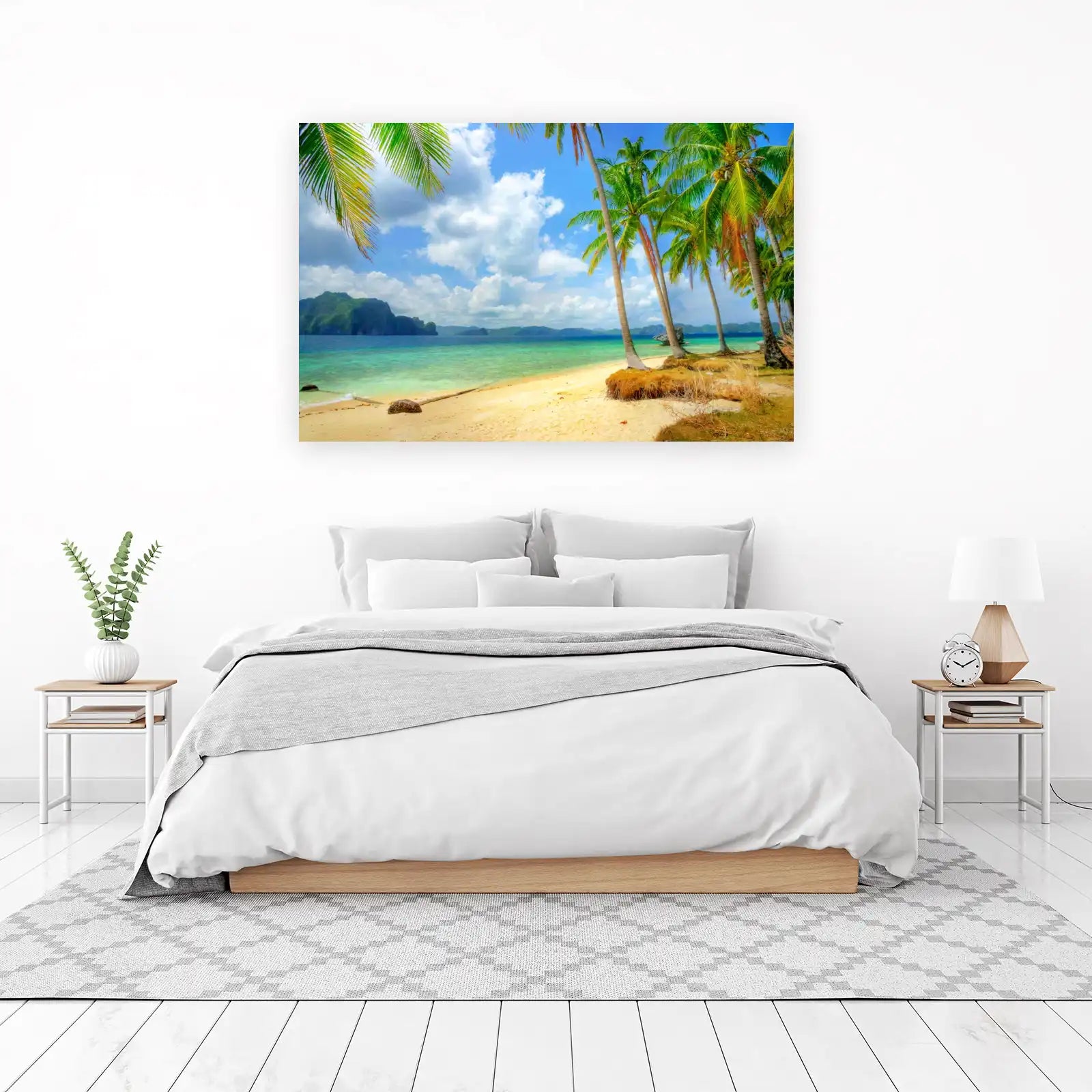 Tropical Paradise Beach Palm Trees Wall Art