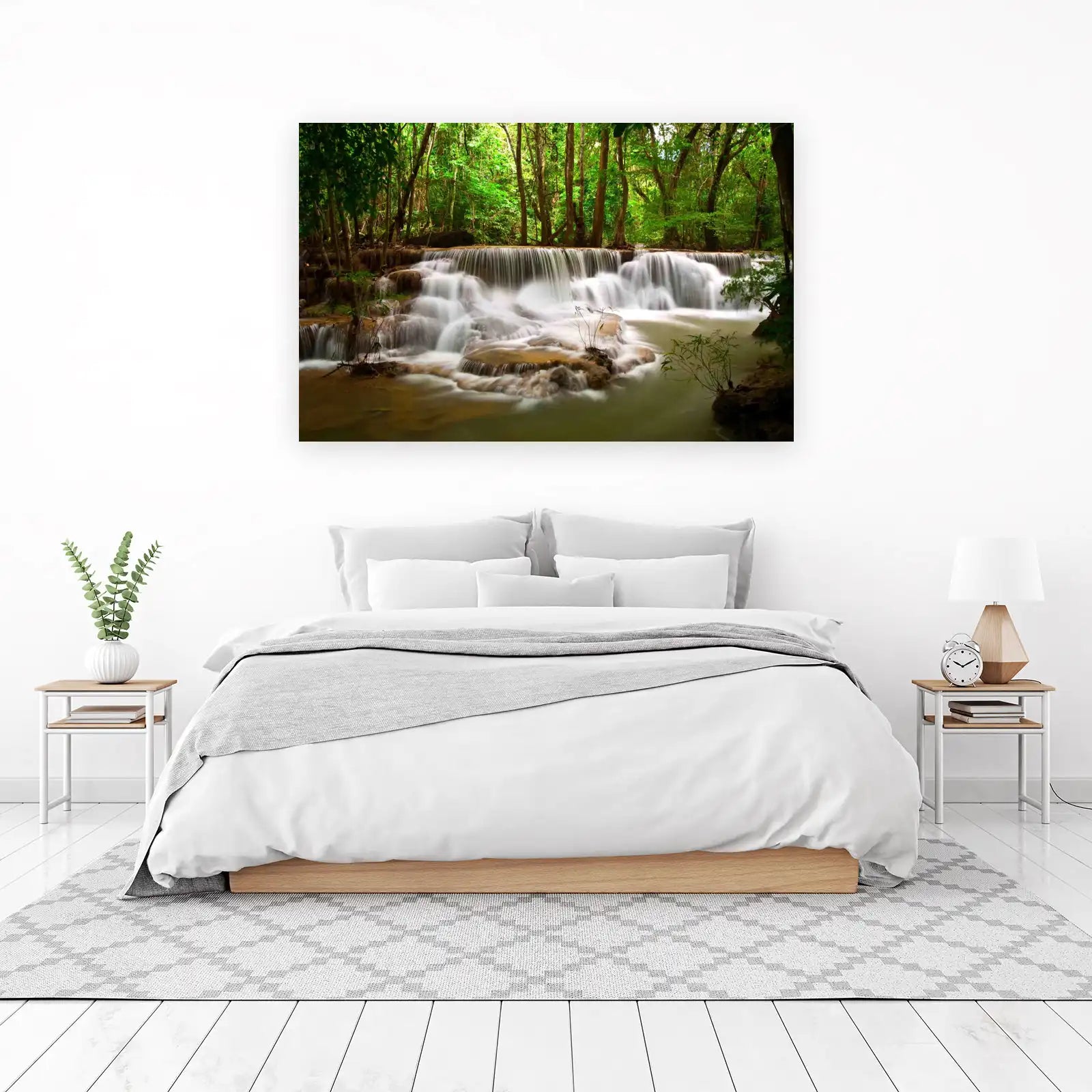 Lush Rainforest Waterfall Serenity Wall Art